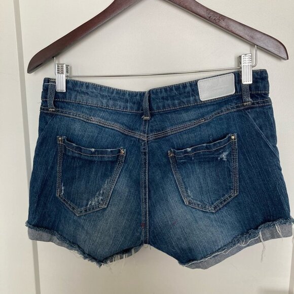 STRADIVARIUS Sz 6 Jeans Shorts Distressed Stretch - Picture 2 of 8